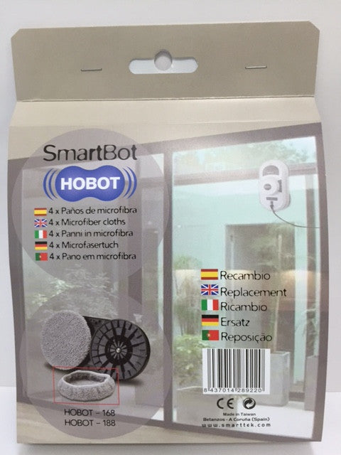 PACK PAÑOS LIMPIEZA HOBOT188/168/198/388 (4 UDS)