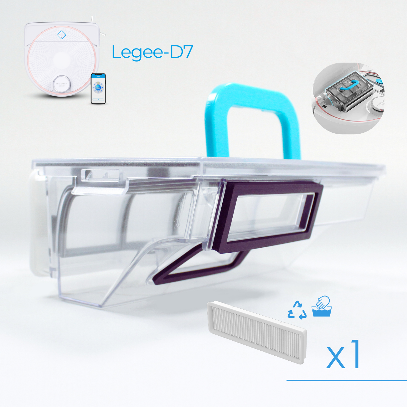 Depósito de suciedad HOBOT LEGEE-D7